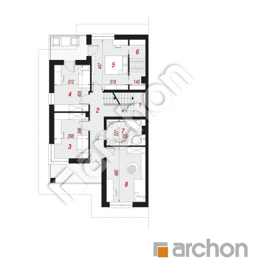 Проект дома ARCHON+ Вилла Юлия 9 (Б) План першого поверху