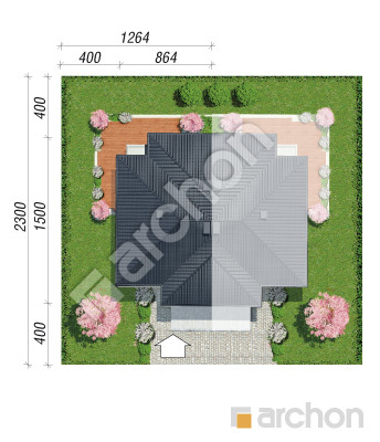 Проєкт будинку ARCHON+ Вілла Юлія 9 (Б) Ситуація