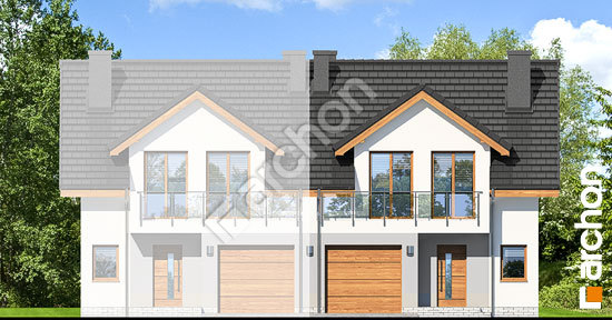 Передний фасад Дом в клематисах 21 (Б) вер. 2