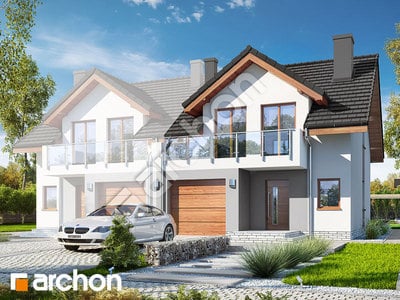 Проект дома ARCHON+ Дом в клематисах 21 (Б) вер. 2 