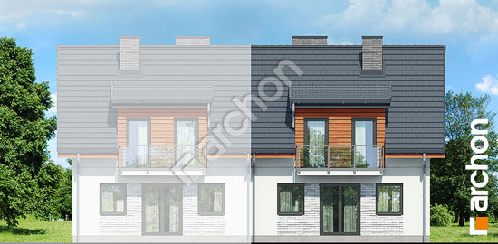 Дворовой фасад Дом в звездочнике (Б) вер. 2