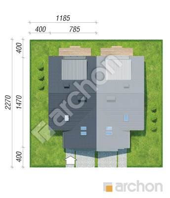 Проєкт будинку ARCHON+ Будинок в зірочнику (Б) вер. 2 Ситуація