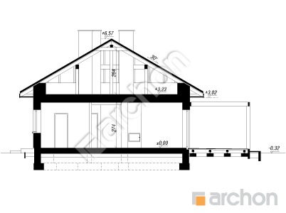 Проєкт будинку ARCHON+ Будинок в базиліці 5 Розріз будинку