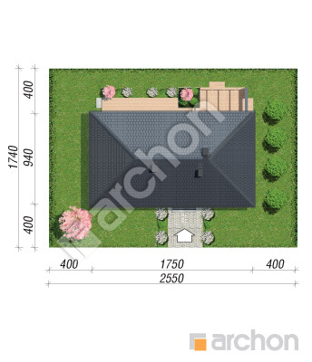 Проєкт будинку ARCHON+ Будинок в базиліці 5 Ситуація