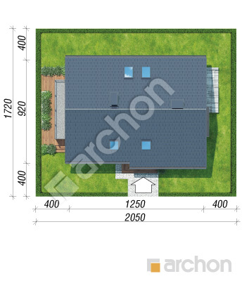 Проєкт будинку ARCHON+ Будинок в хлорофітумі 4 Ситуація