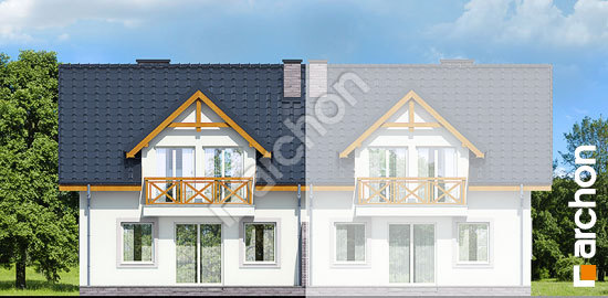 Дворовий фасад Будинок в клематисах 17 (Б) вер. 2