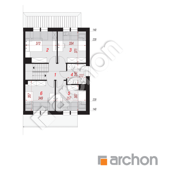 Проект будинку ARCHON+ Будинок в нарцисах 2 (БТ) План мансандри