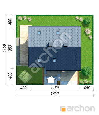 Проект дома ARCHON+ Дом в журавках 3 (Т) Ситуація
