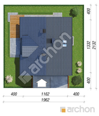 Проєкт будинку ARCHON+ Будинок в тим'яні 5 (Т) Ситуація