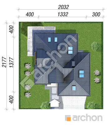 Проект дома ARCHON+ Дом в рукколе (Г2H) Ситуація