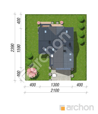 Проект дома ARCHON+ Дом в яскерах 5 (Г2) Ситуація