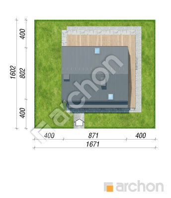 Проект дома ARCHON+ Дом в малиновках 24 Ситуація