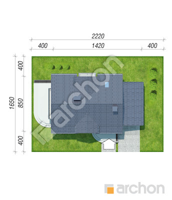 Проєкт будинку ARCHON+ Будинок в солодках (Г) вер.2 Ситуація