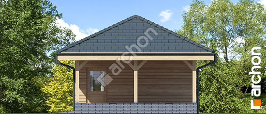 Боковой фасад Гаражный навес В5