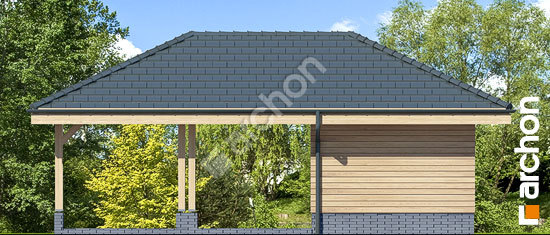 Дворовий фасад Гаражний навіс В5