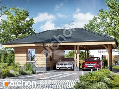 Проект дома ARCHON+ Гаражный навес В5