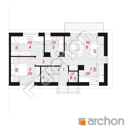 Проєкт будинку ARCHON+ Будинок в іберійках (Р2Б) вер.3 План мансандри