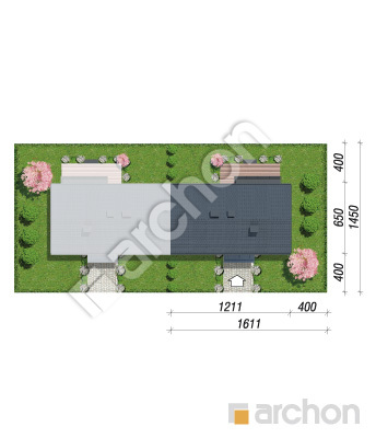 Проєкт будинку ARCHON+ Будинок в іберійках (Р2Б) вер.3 Ситуація