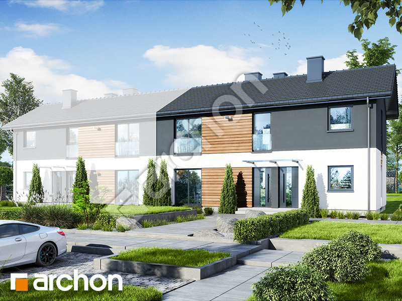 Проєкт будинку ARCHON+ Будинок в іберійках (Р2Б) вер.3 Вид 1