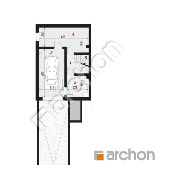 Проект будинку ARCHON+ Будинок в цикламенах 4 (ПБ) вер. 3 План підвалу