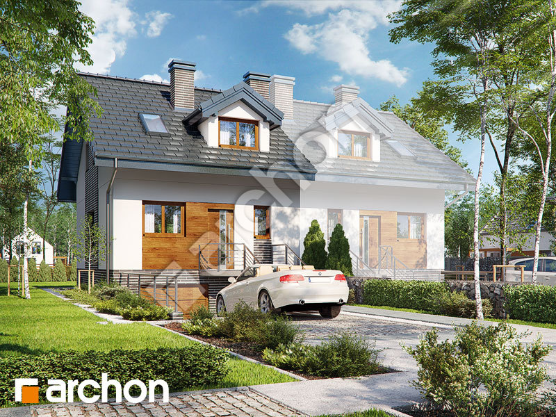 Проект будинку ARCHON+ Будинок в цикламенах 4 (ПБ) вер. 3 Вид 1