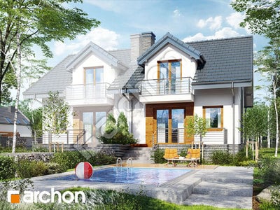 Проект дома ARCHON+ Дом в цикламенах 4 (ПБ) вер.3 Вид 2