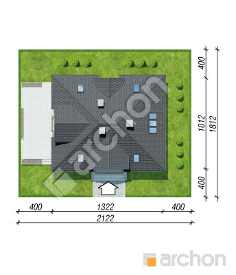 Проєкт будинку ARCHON+ Будинок в ехінацеях 3 вер.2 Ситуація