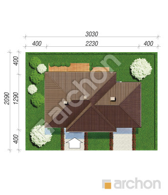 Проєкт будинку ARCHON+ Будинок в альвах 2 (Г2) Ситуація