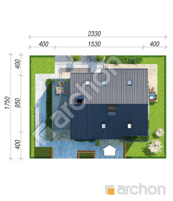 Проєкт будинку ARCHON+ Будинок в яблонках 4 (ГТ) Ситуація