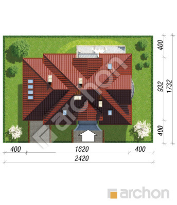 Проект дома ARCHON+ Дом в каллах вер.2 Ситуація