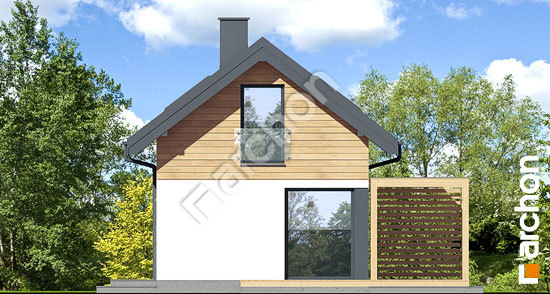 Бочний фасад Літній будиночок над потічком