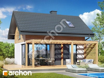 Проект дома ARCHON+ Летний домик над ручейком Вид 2