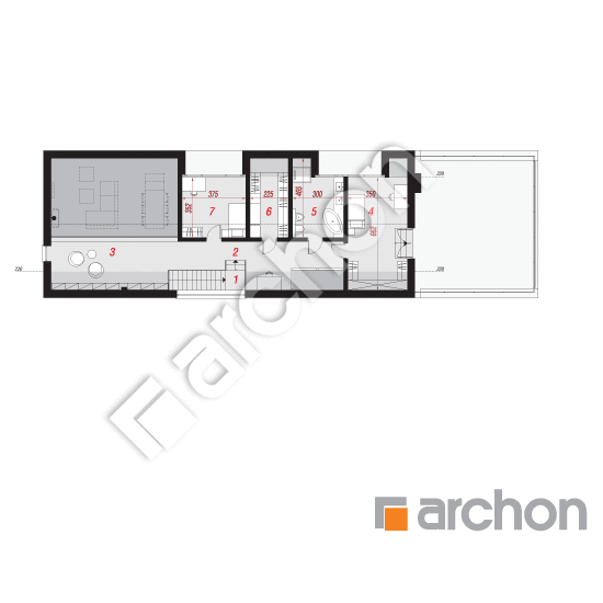 Проект дома ARCHON+ Дом в вереске (Г2А) План мансандри