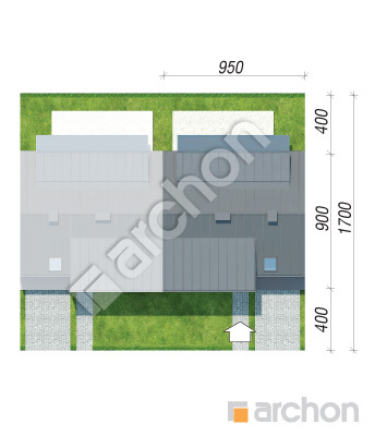 Проєкт будинку ARCHON+ Будинок в полині 2 (СА) Ситуація