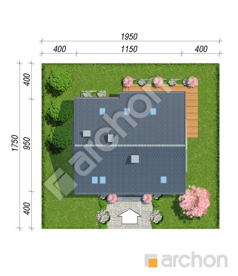 Проект дома ARCHON+ Дом в яблонках 14 Ситуація
