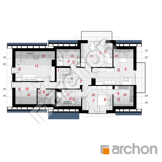 Проект дома ARCHON+ Дом в каннах 4 (Г2) План мансандри