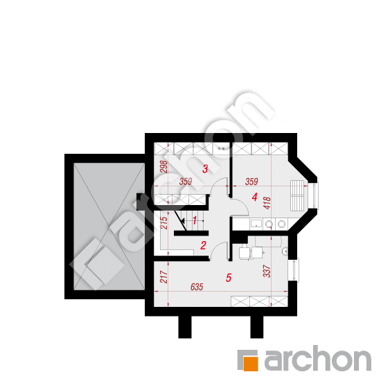 Проект дома ARCHON+ Дом в винограде 2 (П) План підвалу