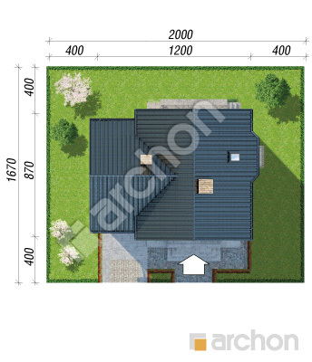 Проект дома ARCHON+ Дом в винограде 2 (П) Ситуація