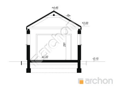 Проект дома ARCHON+ Г38 Хозяйственное здание Розріз будинку