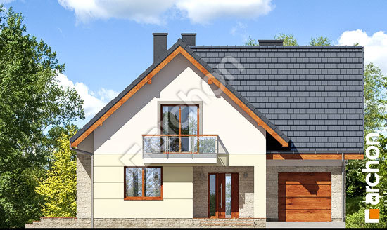 Передний фасад Дом в малиновках 3