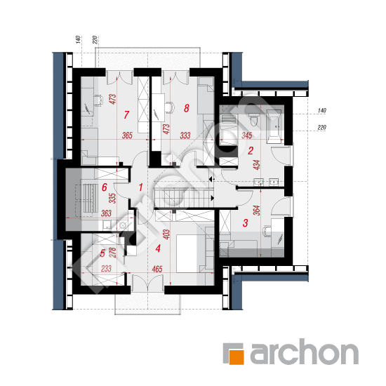 Проект будинку ARCHON+ Будинок в малинівці 3 План мансандри