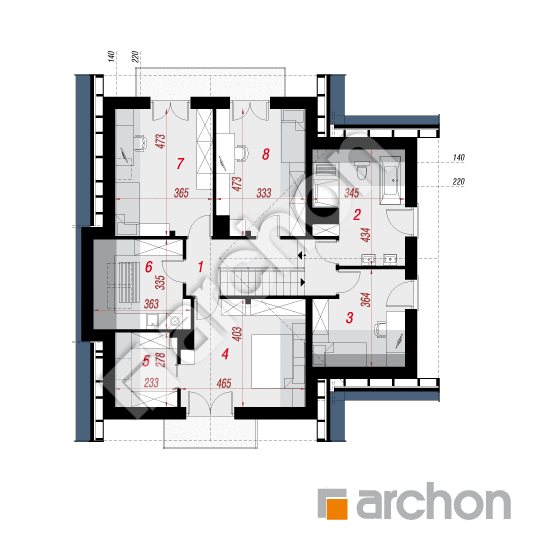 Проект дома ARCHON+ Дом в алоизиях 3 План мансандри