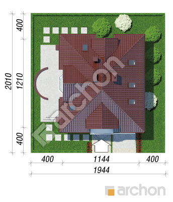 Проєкт будинку ARCHON+ Будинок в тим'яні 7 вер. 2 Ситуація