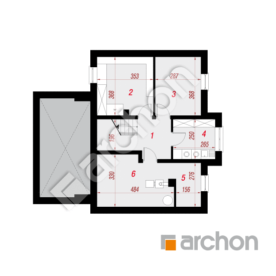 Проект дома ARCHON+ Дом под каштаном 3 (ПН) План підвалу