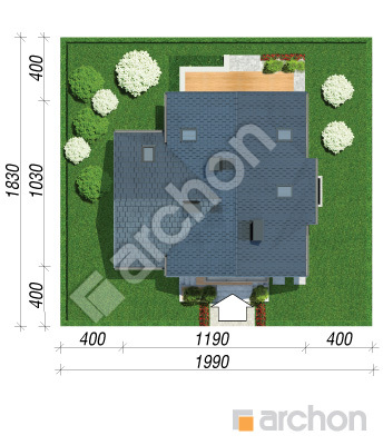 Проєкт будинку ARCHON+ Будинок під каштаном 3 (ПН) Ситуація