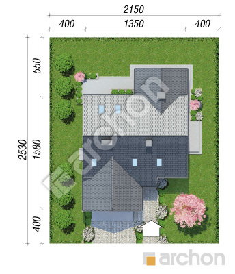 Проект дома ARCHON+ Дом в первоцветах (Г2) Ситуація