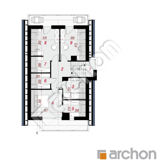 Проект будинку ARCHON+ Будинок в морінгах вер.2 План мансандри