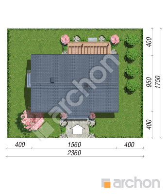 Проект дома ARCHON+ Дом в лещиновнике 7 Ситуація