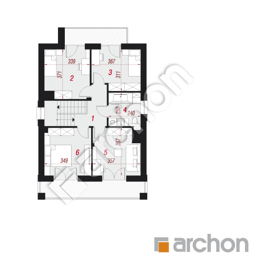 Проект дома ARCHON+ Дом в клематисах 24 План першого поверху