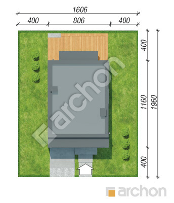 Проєкт будинку ARCHON+ Будинок у клематисах 24 Ситуація